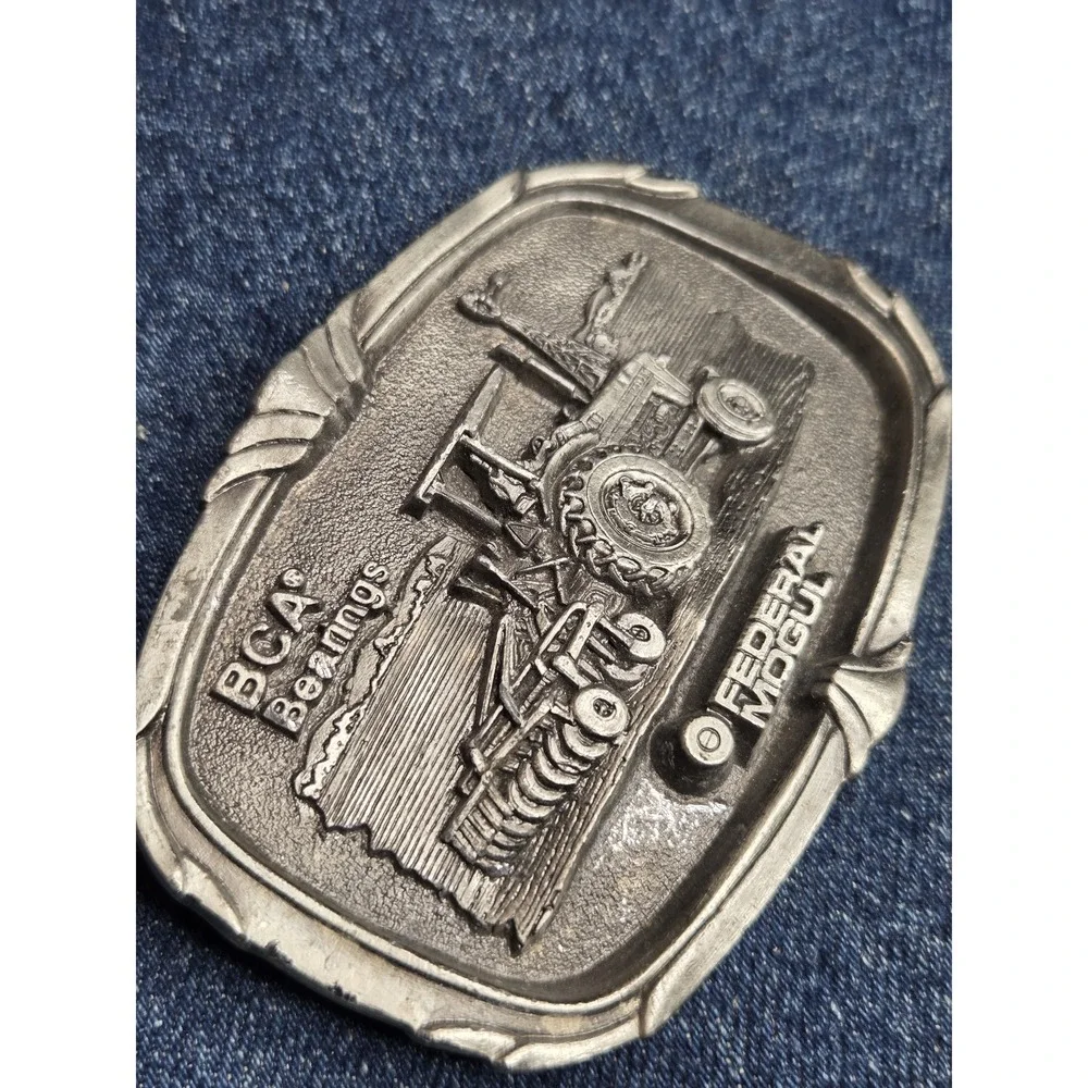 Vintage 1970s BCA Bearings Tractor Mogul Belt Buckle USA